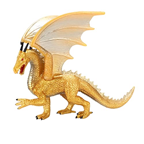 CVUTOVO Dinosaurier Figurine Realistische Imitation Dinosaur Modell für Kreatives Dekorationsspielzeug aus Hochwertigem Material für Zimmer und Schreibtisch Goldene Drachen CVUTOVO Dinosaurier Figurine Realistische Imitation Dinosaur Modell für Kreatives Dekorationsspielzeug aus Hochwertigem Material für Zimmer und Schreibtisch Goldene Drachen von CVUTOVO