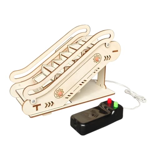 CVUTOVO Elektrisches DIY Modell Aufzug für Förderbandmechanismus Stem Experiment Bausatz für Praktische Wissenschaft Pädagogisches Holz Puzzle für Eltern Junge Mädchen Aktivitäten von CVUTOVO