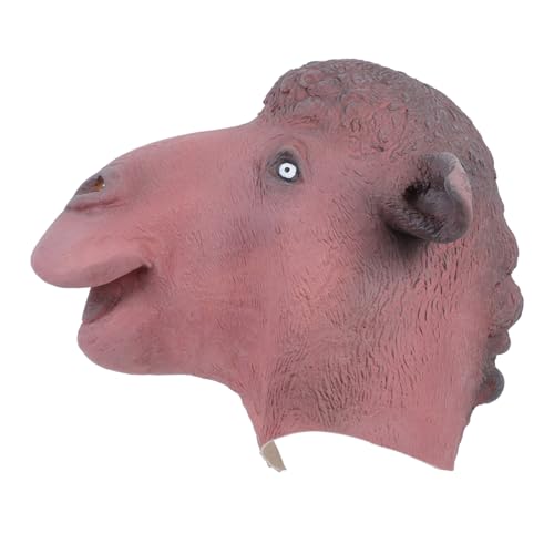 CVUTOVO Halloween Tier Kopfmaske Kamelkopf Vollgesichtsmaske Leichtes Cosplay Kostüm Zubehör für Halloween Partys und Mottopartys Bequeme Animal Headgear von CVUTOVO