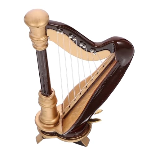CVUTOVO Harfenmodell aus Holz Musikinstrument Deko für Puppenhaus Exquisite Mikrolandschaftsdekoration Accessoire für Zimmer und Büro CVUTOVO Harfenmodell aus Holz Musikinstrument Deko für Puppenhaus Exquisite Mikrolandschaftsdekoration Accessoire für Zimmer und Büro von CVUTOVO