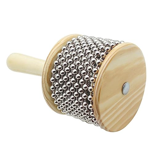 CVUTOVO Holz Cabasa Percussion Instrument Pädagogisches für Vorschule Leicht zu Bedienen Erzeugt Rhythmische Klänge für Musikbegleitung und Therapie von CVUTOVO