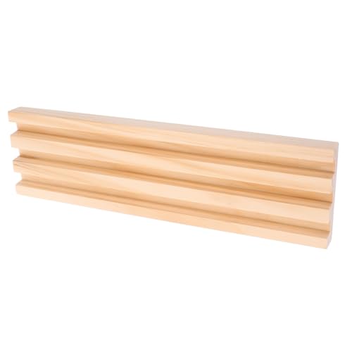 CVUTOVO Holz Domino Ständer mit Multi Slots Rutschfester Domino Halter und Organizer für Familien und Gruppenspiele Langlebiges Display Tray zur Kreativitätsförderung und Alphabetischem von CVUTOVO