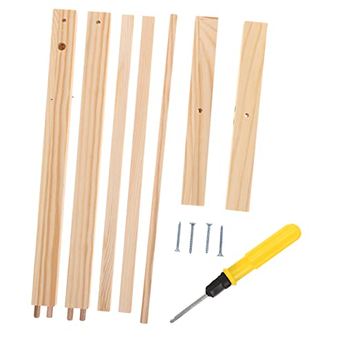 CVUTOVO Holz Puppen Kleiderbügel Miniatur Kleiderständer für Puppenkleider Robustes Holzmaterial Aufbewahrungszubehör für Puppenzimmer Fördert Ordnung und Sauberkeit bei Kindern von CVUTOVO