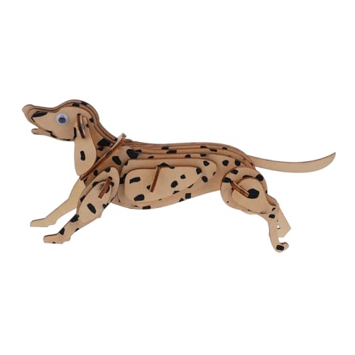 CVUTOVO Holzpuzzle Dalmatiner Hund Kreatives DIY Tiermodell Pädagogisches Holzspielzeug für Erwachsene Handgefertigtes Deko für Schreibtisch und Sammlung von CVUTOVO
