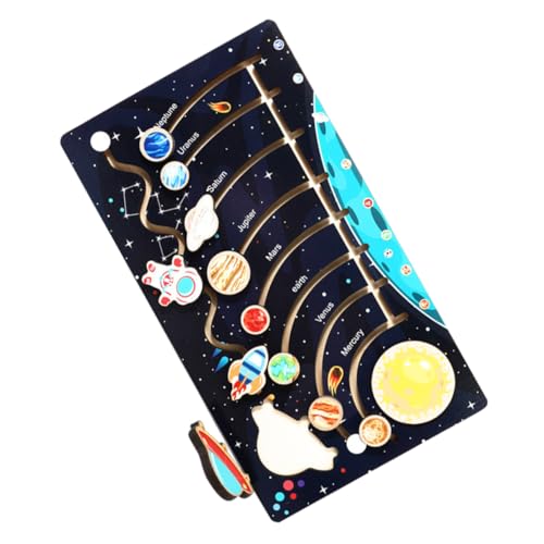 CVUTOVO Holzspielzeug Solar System Puzzle für Lernspielzeug Feinmotorik Planeten Erkennung und Kreative für Geburtstage und Feiertage von CVUTOVO