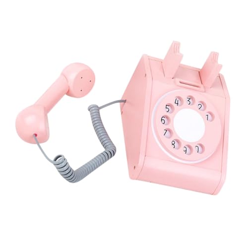 CVUTOVO Holzspielzeug Telefon für Retro Simulation Handy Fördert Kreative Rollenspiele und Intelligenz als für Mädchen von CVUTOVO