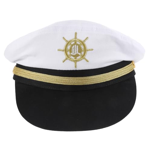 CVUTOVO Kapitänshut für Erwachsene Matrosenhut Kostüm Dekorativer Hut für Yachtpartys Cosplay Bühnenauftritte von CVUTOVO
