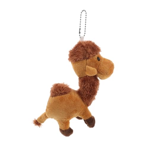 CVUTOVO Kleiner Kamelanhänger Partygeschenk Wüstentierfiguren Rucksack-Schulornamente Schlüsselanhänger für Ornamente Gunst der Geburtstagsfeier tierischer Plüsch Legierung Hellbraun von CVUTOVO