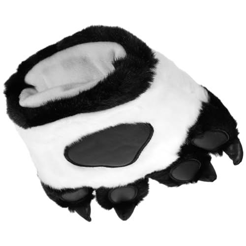 CVUTOVO Kreative Plüsch Handschuhe Tierform Warme Cosplay Handschuhe für Halloween und Partys als Fotorequisiten Schwarz von CVUTOVO