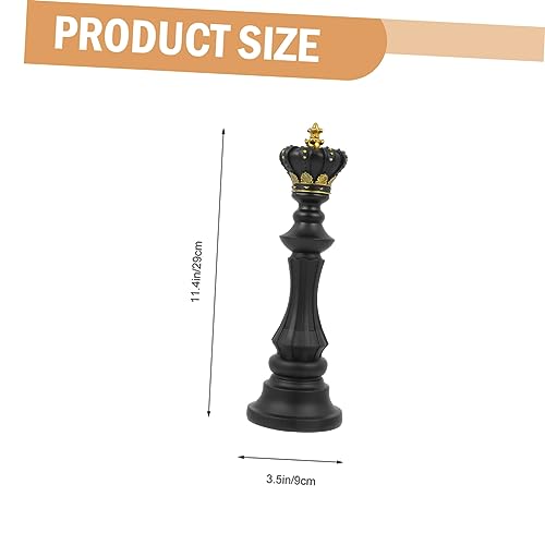 CVUTOVO Kreative Schachfigur aus Resin Mittlere Schwarze Königsskulptur Kunstvolles Heimdekor Hotel Schach Ornament Verarbeitung Stilvolle Wohnaccessoire CVUTOVO Kreative Schachfigur aus Resin Mittlere Schwarze Königsskulptur Kunstvolles Heimdekor Hotel Schach Ornament Verarbeitung Stilvolle Wohnaccessoire von CVUTOVO