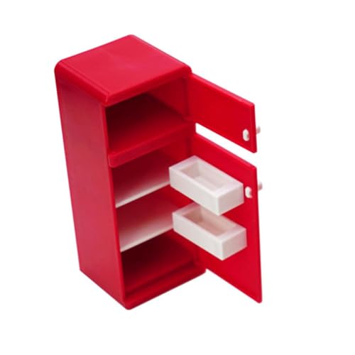 CVUTOVO Maßstab Puppenhaus Mini Kühlschrank Modell aus Hochwertigem Kunststoff Kleines Küchengerät für Rollenspiele von Jungen und Mädchen Leicht und Langlebig von CVUTOVO