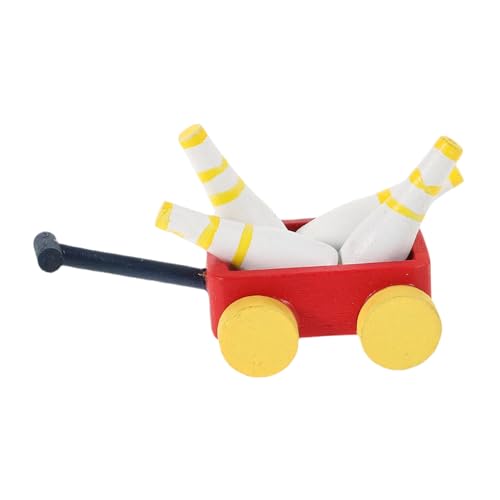 CVUTOVO Mini Bowling aus Holz für Puppenhäuser Tragbares Kegelspiel für Kompakt und Sicher für Indoor und Outdoor Spaß von CVUTOVO