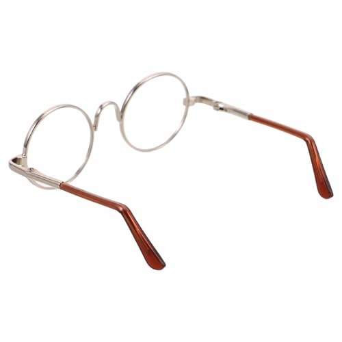 CVUTOVO Mini Puppenbrille Runde Accessoires für Puppen DIY Verkleidung und Fotorequisiten Miniaturbrille für Puppenhaus Dekoration und Kreative Bastelprojekte von CVUTOVO