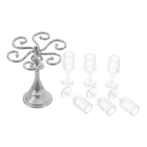 CVUTOVO Mini Weinregal Modell Puppenhaus Miniatur Trinkbecherhalter Puppenhaus Esszimmer Zubehör Puppenhaus Esstisch Zubehör Puppenhaus Esstisch Weinregal Kunststoff Silber CVUTOVO Mini Weinregal Modell Puppenhaus Miniatur Trinkbecherhalter Puppenhaus Esszimmer Zubehör Puppenhaus Esstisch Zubehör Puppenhaus Esstisch Weinregal Kunststoff Silber von CVUTOVO