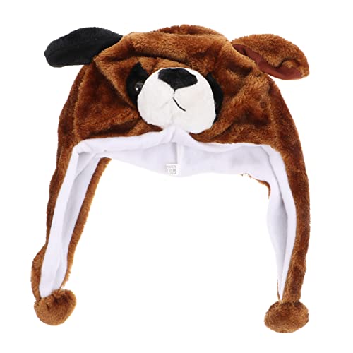 CVUTOVO Plüschhut Tiermütze mit Ohrenklappen Flauschige Cartoon Kopfbedeckung für Jungen und Ohrenwärmer im Winter und Cosplay Zubehör CVUTOVO Plüschhut Tiermütze mit Ohrenklappen Flauschige Cartoon Kopfbedeckung für Jungen und Ohrenwärmer im Winter und Cosplay Zubehör von CVUTOVO