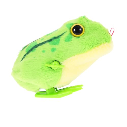 CVUTOVO Springender Frosch Aufziehspielzeug für Realistisches Plüschspielzeug Taktilen Fähigkeiten und Hand Augen Koordination Langlebig und Sicher für Spiel von CVUTOVO