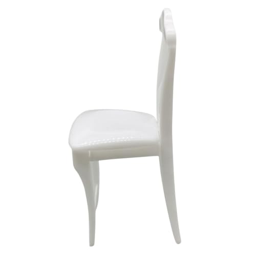CVUTOVO Stuhlspielzeug Stühle Mini Hauszubehör Mini Hauszubehör Verschleißfester Mini Stuhl Miniaturspielzeug Winziges Zeug Bezaubernder Mini Stuhl Miniaturmöbel Weißer von CVUTOVO