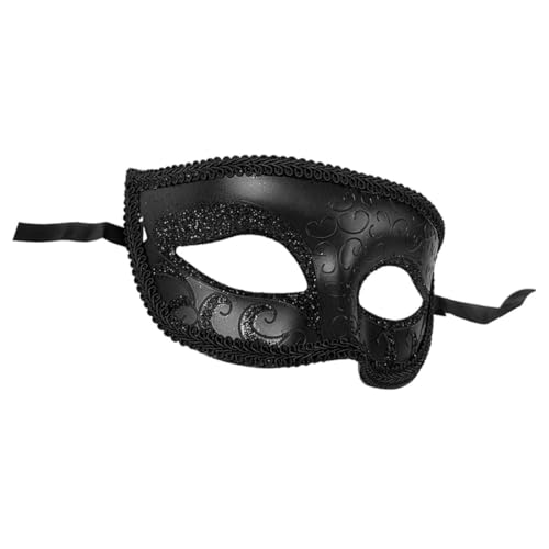 CVUTOVO Stylische Halbgesichtsmaske aus Kunststoff für Maskerade und Cosplay Dekorative Augenmaske für Halloween Karneval und Partys für Erwachsene mit Elegantem Spitzenmuster CVUTOVO Stylische Halbgesichtsmaske aus Kunststoff für Maskerade und Cosplay Dekorative Augenmaske für Halloween Karneval und Partys für Erwachsene mit Elegantem Spitzenmuster von CVUTOVO