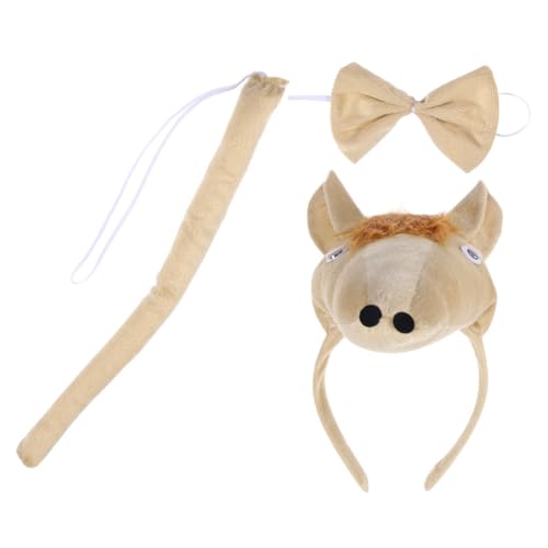 CVUTOVO Tierkostüm Set für Realistischer Pferde Haarreif Fliege und für Halloween Ostern und Geburtstagsfeiern und Strapazierfähig Cosplay Zubehör von CVUTOVO