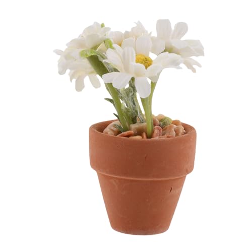 CVUTOVO Topfblumen Im Babyhaus Landschaftsornamente, Puppenhauszubehör Tischminiaturen Simulierter Miniaturblüder Lebensechte Faux Blumenarrangements Winzige Pflanzen Plastik von CVUTOVO