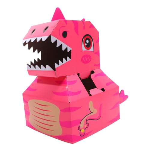 CVUTOVO Tragebares DIY Papp Dinosaurier Karton für Kreatives und Lernspielzeug zum Selbermachen Robuste und Leichte Bauweise Fördert Kreativität und Spaß von CVUTOVO