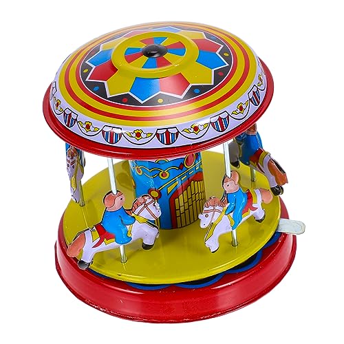 CVUTOVO Vintage Karussell Kreatives Aufziehspielzeug für Nostalgisches Design für Geburtstage und Feste Bringt Spaß und Fördert die Eltern Beziehung von CVUTOVO