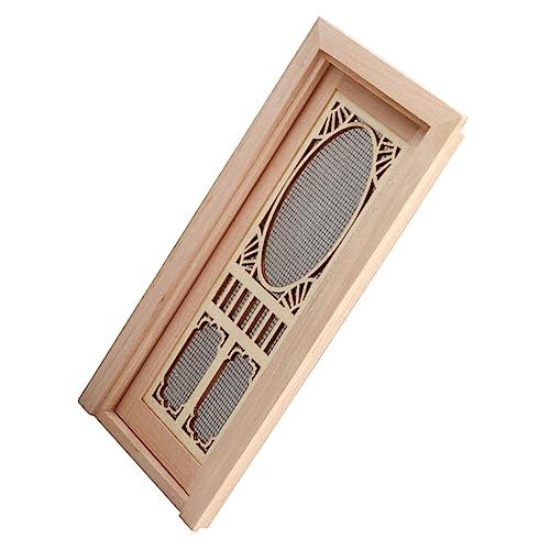 Mini -Kabinenzubehör Puppe Miniaturen winzig Blockhausdekor Tür Mini House Accessory Spielzeughaus Zubehör Mini-Haus-DIY-Accessoire von CVUTOVO
