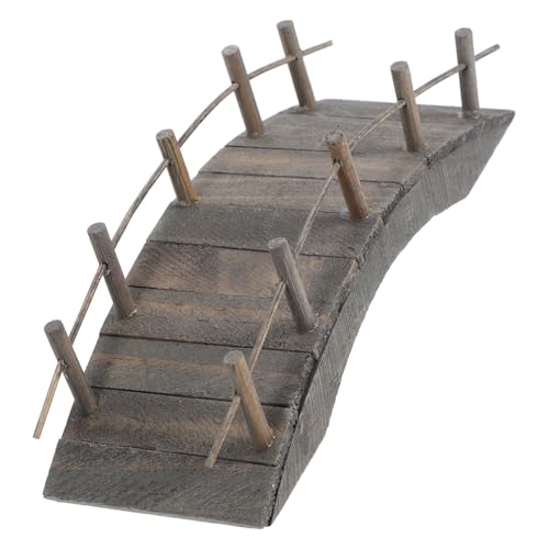 Mini-gartendekoration Mini-bogenbrückenmodell Dekorationen Klein Winzig Zubehör Haus Fairy Gardens Brücke Landschaftsbrücke Gartenverzierungen Im Freien Miniatur Mikro Braun Holz von CVUTOVO