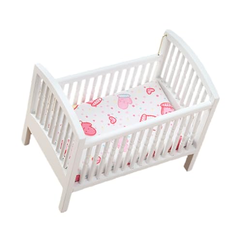 Puppenbett Aus Holz Mit Betteinlage, Puppenschaukelwiege, Babypuppenbett, Spielzeug Für Puppen Bis 18 Zoll, Puppenzubehör, Für Jungen Und Mädchen, Weiß Puppenbett Aus Holz Mit Betteinlage, Puppenschaukelwiege, Babypuppenbett, Spielzeug Für Puppen Bis 18 Zoll, Puppenzubehör, Für Jungen Und Mädchen, Weiß von CVUTOVO