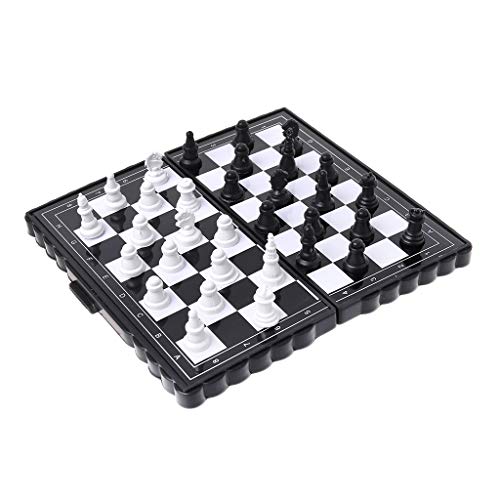 CVZJ Pocket Chess Folding Board Interactive Travel Portable Entertainment Chessman Indoor Outdoor Game Easy to Carry Plastic von CVZJ