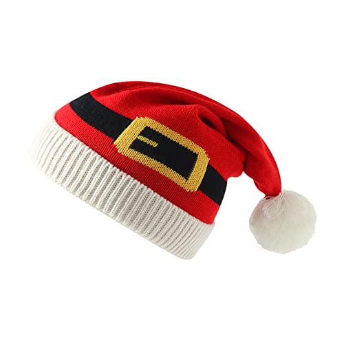 CVZJ Weihnachtsmütze, gestrickte Nikolausmütze, Weihnachtsmannmütze, Eltern-Kind-Mütze, für Kopfwärmer, Garn CVZJ Weihnachtsmütze, gestrickte Nikolausmütze, Weihnachtsmannmütze, Eltern-Kind-Mütze, für Kopfwärmer, Garn von CVZJ