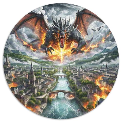 1000 Teile Circular Puzzles Unregelmäßige Klassisches Rund Spielzeug Puzzle Für Erwachsene 1000pcs (67.5x67.5cm) von CWHSDPRUF
