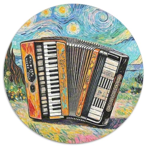 Accordion 1000 Teile Circular Puzzles Einzigartige Kreative Puzzle Stressabbau-Spielzeug Puzzle Für Erwachsene Und Kinder 1000pcs (67.5x67.5cm) von CWHSDPRUF