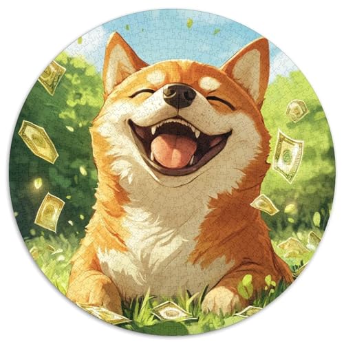 Akita Dog 1000 Teile Circular Puzzles Einzigartige Klassisches Stressabbau-Spielzeug Puzzle Für Erwachsene 1000pcs (67.5x67.5cm) von CWHSDPRUF