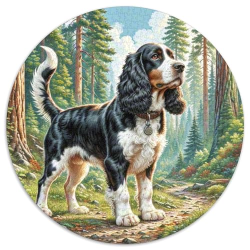 American Cocker Spaniel 1000 Teile Rundes Einzigartige Kreative Rund Spielzeug Puzzle Für Erwachsene 1000pcs (67.5x67.5cm) von CWHSDPRUF