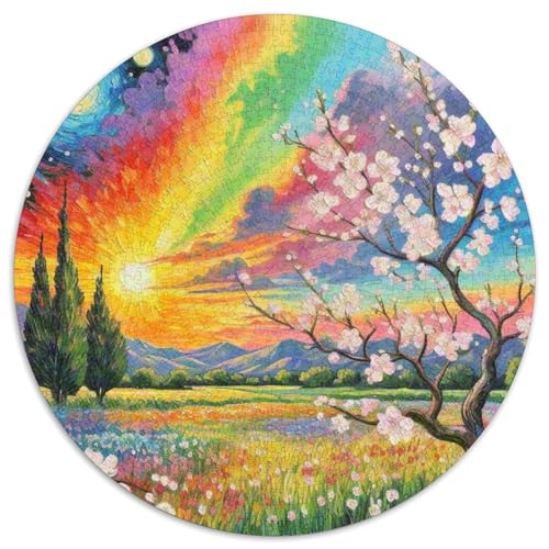 Apricot Blossom 1000 Teile Rundes Einzigartige Klassisches Puzzle Spielzeug Puzzle Für Erwachsene Und Kinder 1000pcs (67.5x67.5cm) von CWHSDPRUF