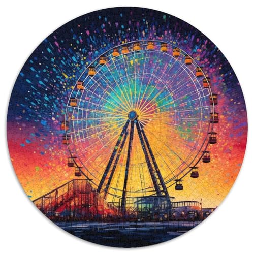 Aurora Ferris Wheel 1000 Teile Circular Puzzles Einzigartige Kreative Stressabbau-Spielzeug Puzzle Für Erwachsene 1000pcs (67.5x67.5cm) von CWHSDPRUF