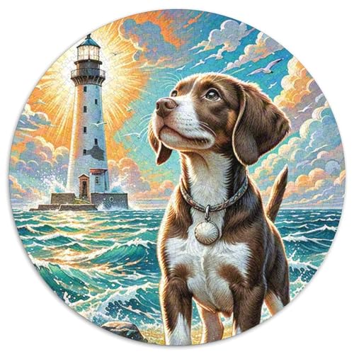 Beagle 1000 Teile Circular Puzzles Einzigartige Kreative Rund Spielzeug Puzzle Für Erwachsene 1000pcs (67.5x67.5cm) von CWHSDPRUF