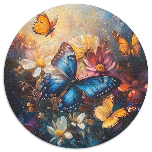 Butterfly 1000 Teile Circular Puzzles Unregelmäßige Klassisches Puzzle Spielzeug Für Erwachsene 1000pcs (67.5x67.5cm) von CWHSDPRUF