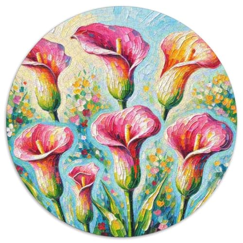 Calla Lily 1000 Teile Circular Puzzles Einzigartige Kreative Rund Stressabbau-Spielzeug Puzzle Für Erwachsene 1000pcs (67.5x67.5cm) von CWHSDPRUF