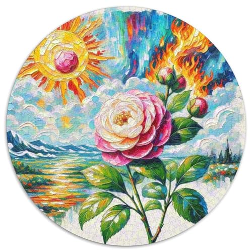 Camellia 1000 Teile Rundes Einzigartige Klassisches Rund Stressabbau-Spielzeug Puzzle Für Erwachsene 1000pcs (67.5x67.5cm) von CWHSDPRUF