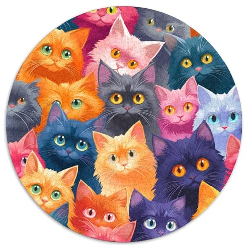 Cat 1000 Teile Circular Puzzles Unregelmäßige Klassisches Puzzle Spielzeug Für Erwachsene 1000pcs (67.5x67.5cm) von CWHSDPRUF