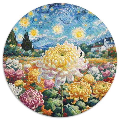 Chrysanthemum 1000 Teile Circular Puzzles Unregelmäßige Klassisches Puzzle Stressabbau-Spielzeug Puzzle Für Erwachsene 1000pcs (67.5x67.5cm) von CWHSDPRUF
