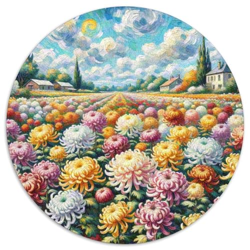 Chrysanthemum 1000 Teile Rundes Einzigartige Kreative Rund Spielzeug Puzzle Für Erwachsene Und Kinder 1000pcs (67.5x67.5cm) von CWHSDPRUF
