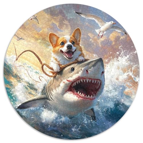 Corgi 1000 Teile Circular Puzzles Unregelmäßige Klassisches Rund Stressabbau-Spielzeug Puzzle Für Erwachsene Und Kinder 1000pcs (67.5x67.5cm) von CWHSDPRUF
