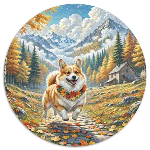 Corgi 1000 Teile Rundes Unregelmäßige Klassisches Puzzle Spielzeug Puzzle Für Erwachsene 1000pcs (67.5x67.5cm) von CWHSDPRUF