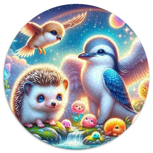 Cute Hedgehog 1000 Teile Circular Puzzles Einzigartige Kreative Stressabbau-Spielzeug Puzzle Für Erwachsene Und Kinder 1000pcs (67.5x67.5cm) von CWHSDPRUF