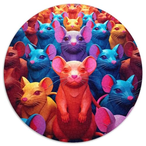 Cute Mice 1000 Teile Circular Puzzles Einzigartige Kreative Rund Spielzeug Puzzle Für Erwachsene Und Kinder 1000pcs (67.5x67.5cm) von CWHSDPRUF