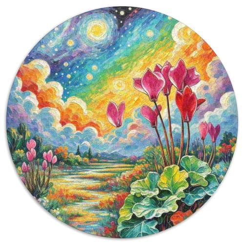Cyclamen 1000 Teile Rundes Unregelmäßige Klassisches Puzzle Spielzeug Puzzle Für Erwachsene 1000pcs (67.5x67.5cm) von CWHSDPRUF