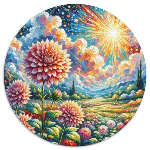 Dahlia 1000 Teile Circular Puzzles Einzigartige Klassisches Rund Spielzeug Puzzle Für Erwachsene Und Kinder 1000pcs (67.5x67.5cm) von CWHSDPRUF